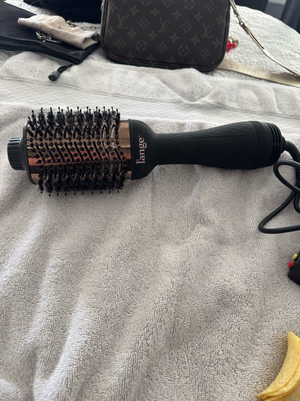 LANGE Black and Rose Gold Hot Air Styling Brush